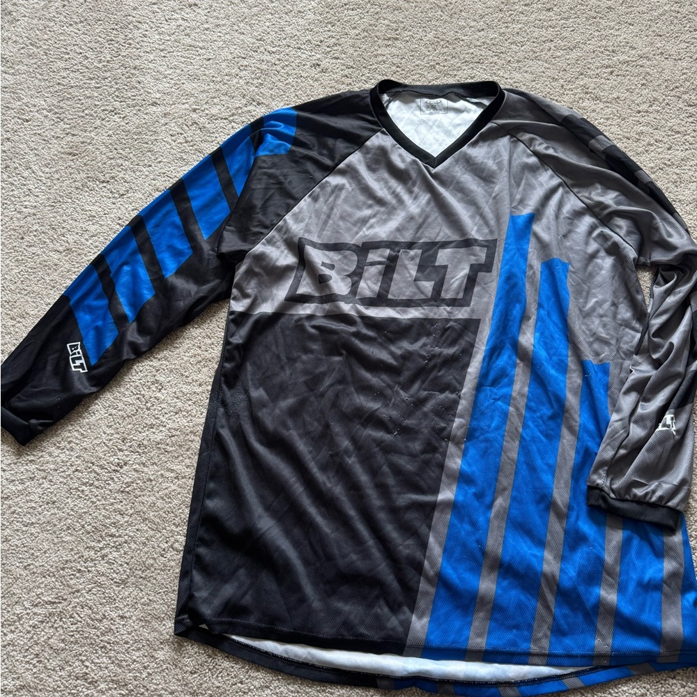 BILT Men's Dynamic Black and Blue Jersey